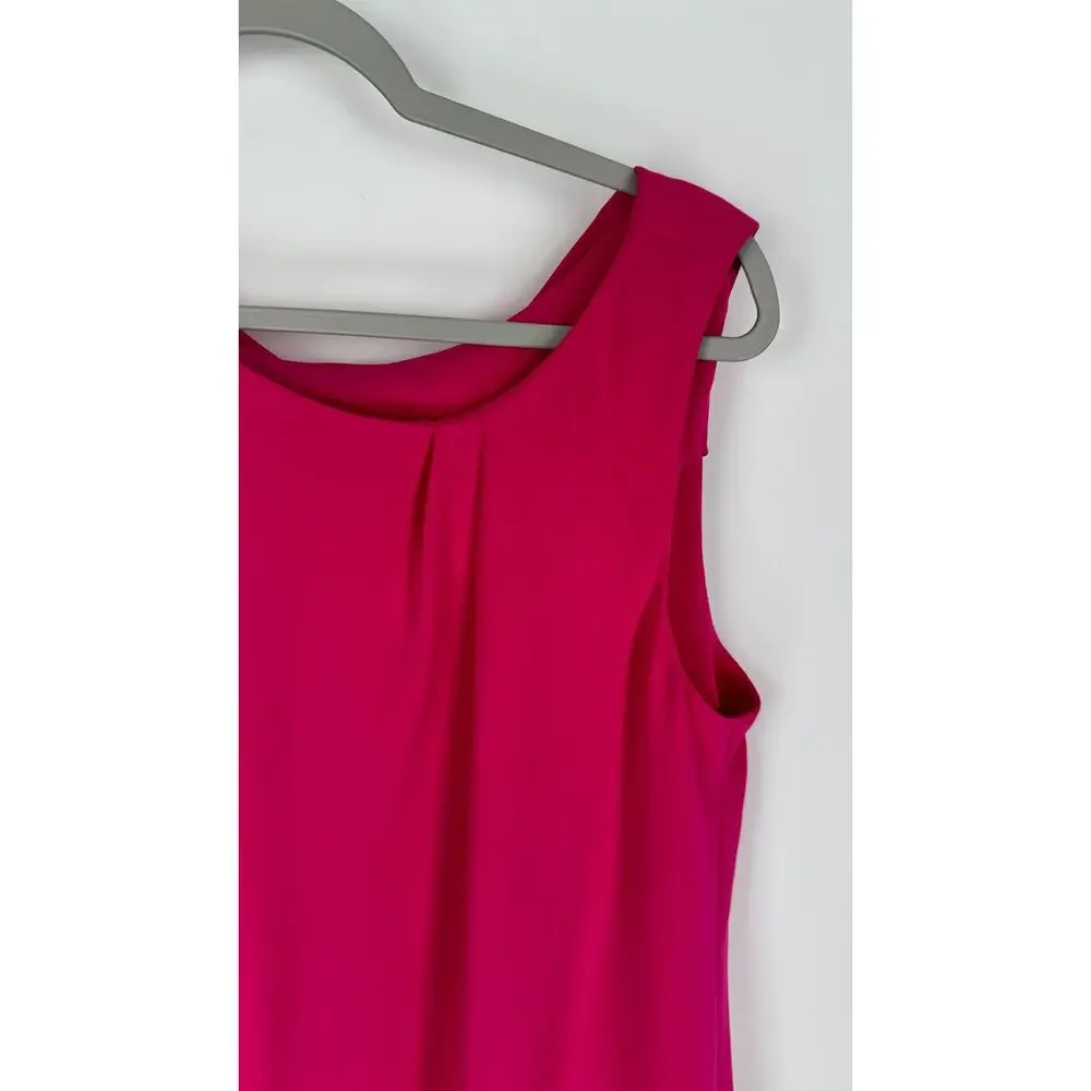 Trina Turk Womens Draped Back Dress Size 6 Faye Fuchsia Pink